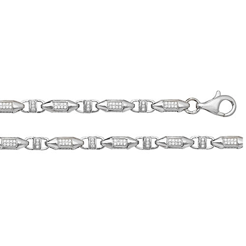 SILVER CZ CHAIN