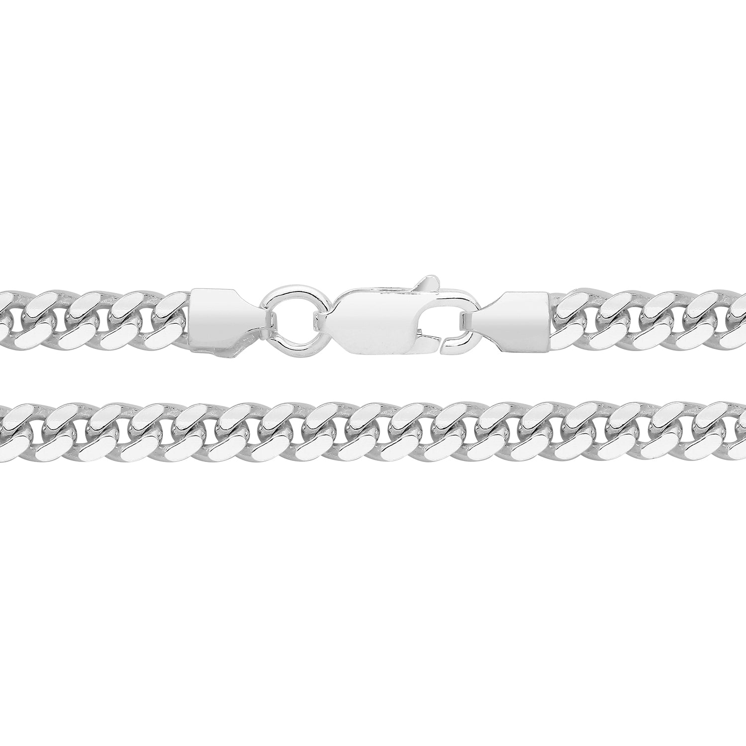 SILVER CURB CUBAN CHAIN