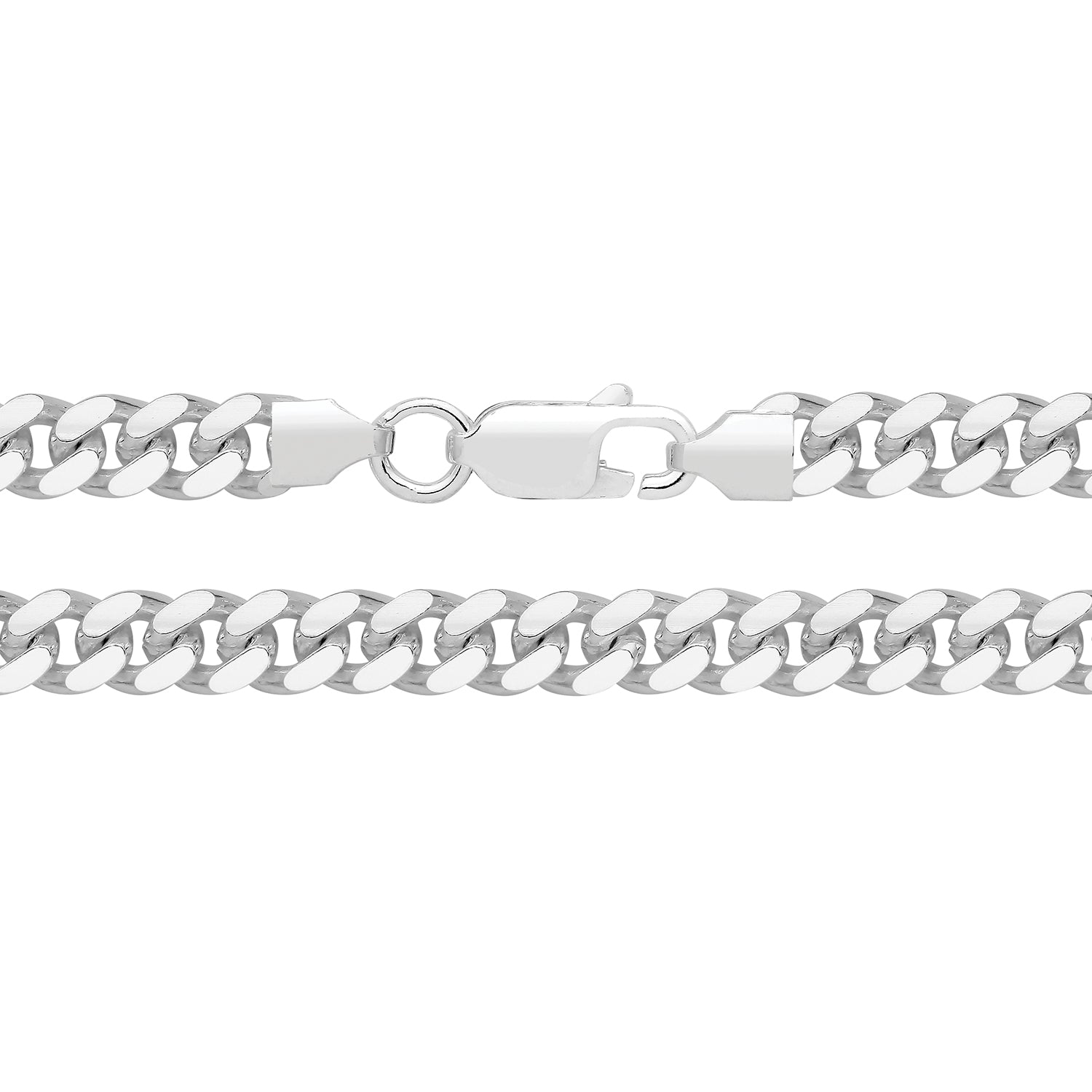 SILVER CURB CUBAN CHAIN