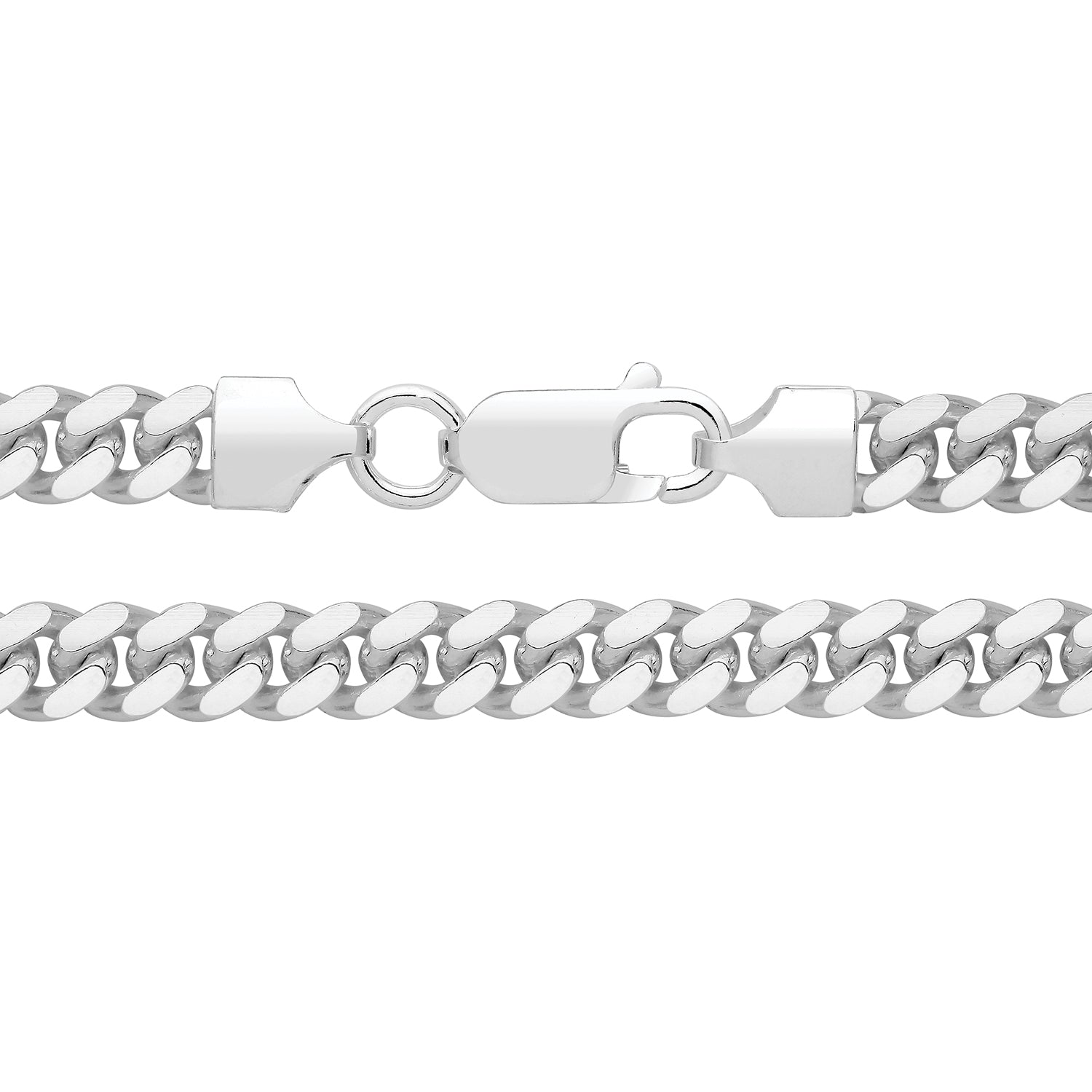 SILVER CURB CUBAN CHAIN