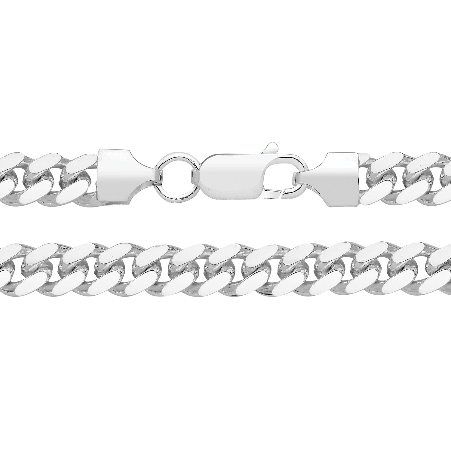 SILVER CURB CUBAN CHAIN