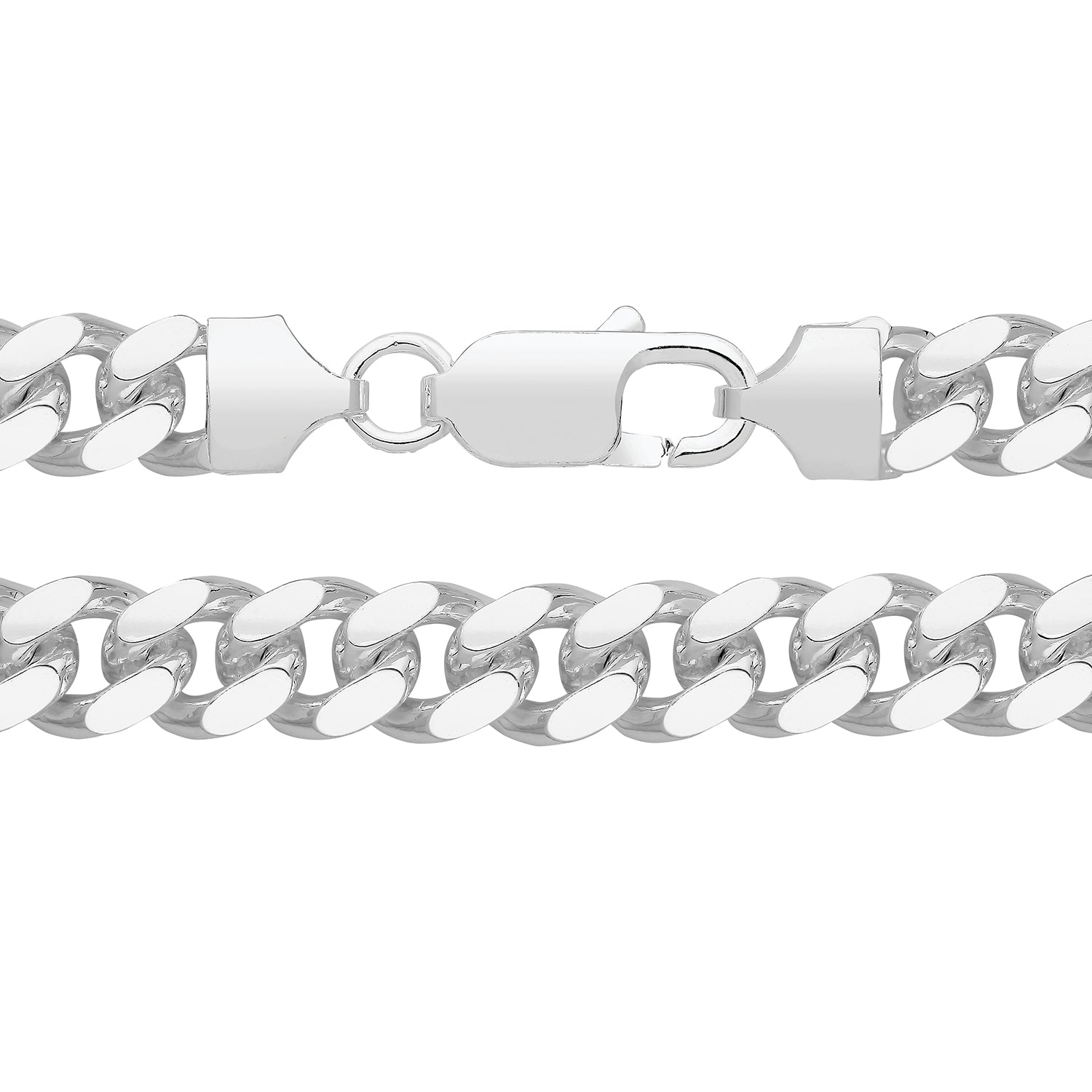 SILVER CURB CUBAN CHAIN