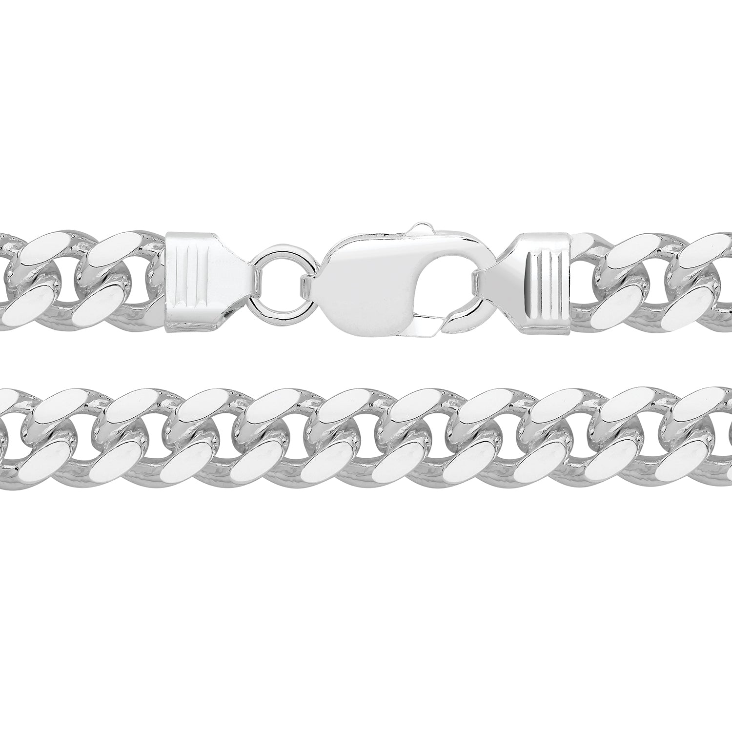 SILVER CURB CUBAN CHAIN