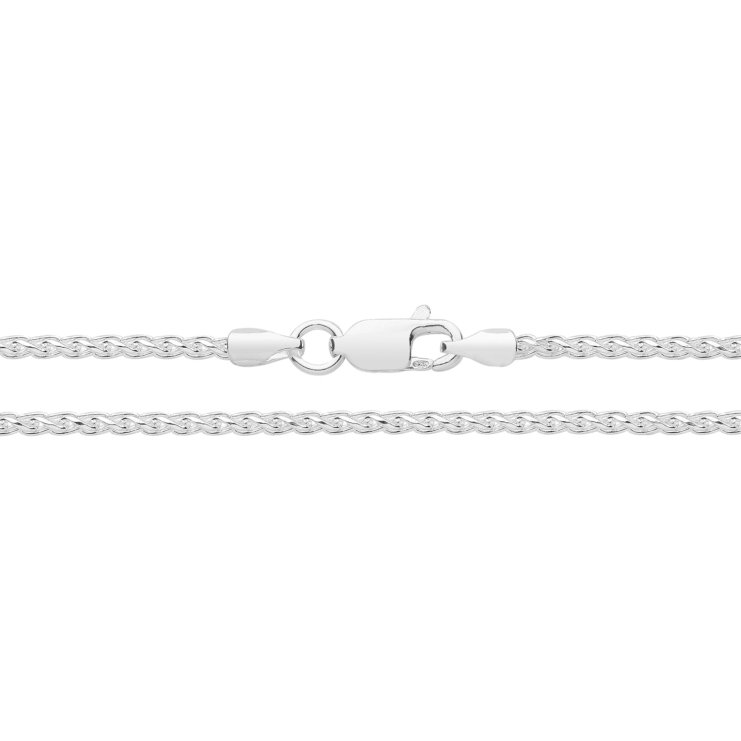 SILVER SPIGA PAVE CHAIN