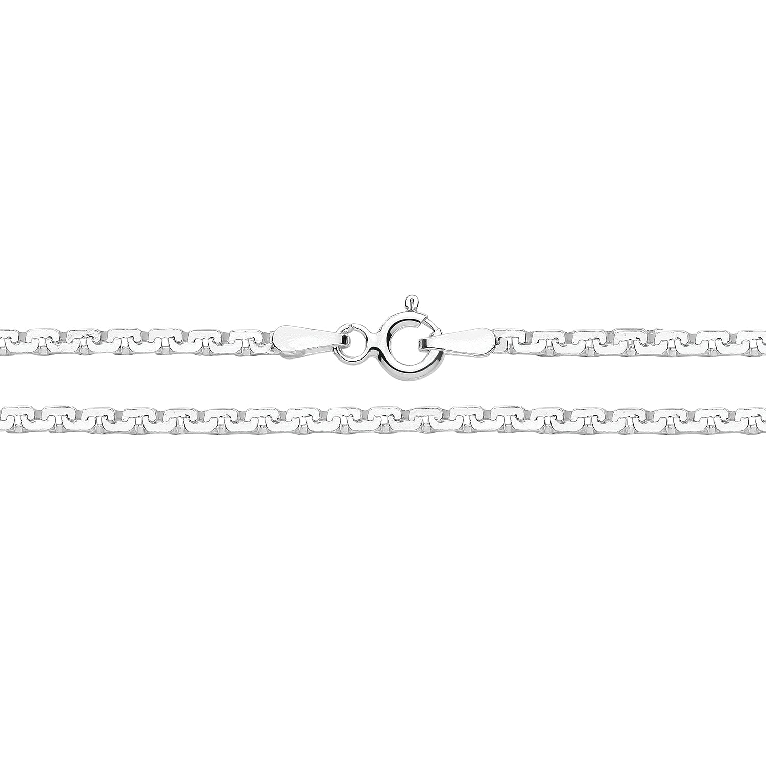 SILVER COBRA SQUARE CHAIN