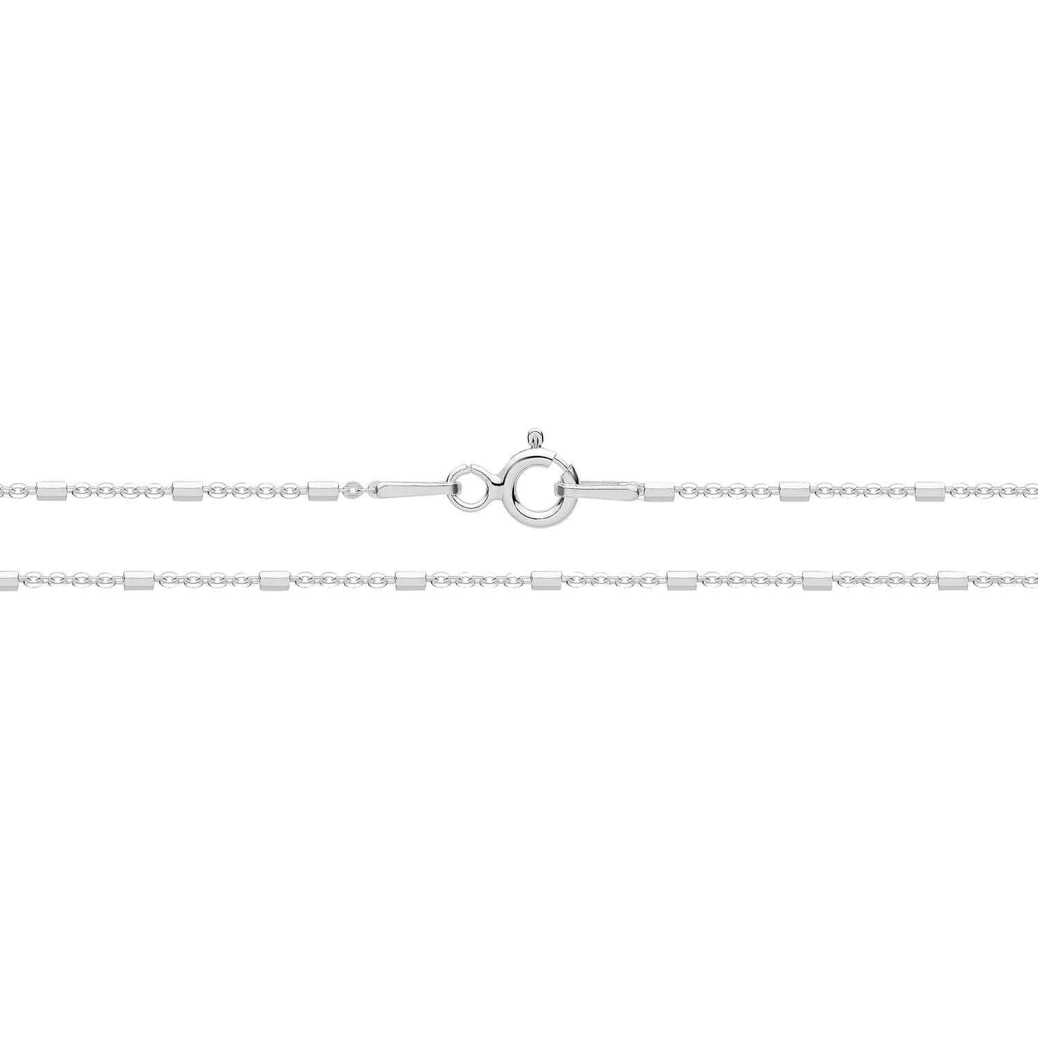 SILVER DIAMOND CUT TUBE CHAIN