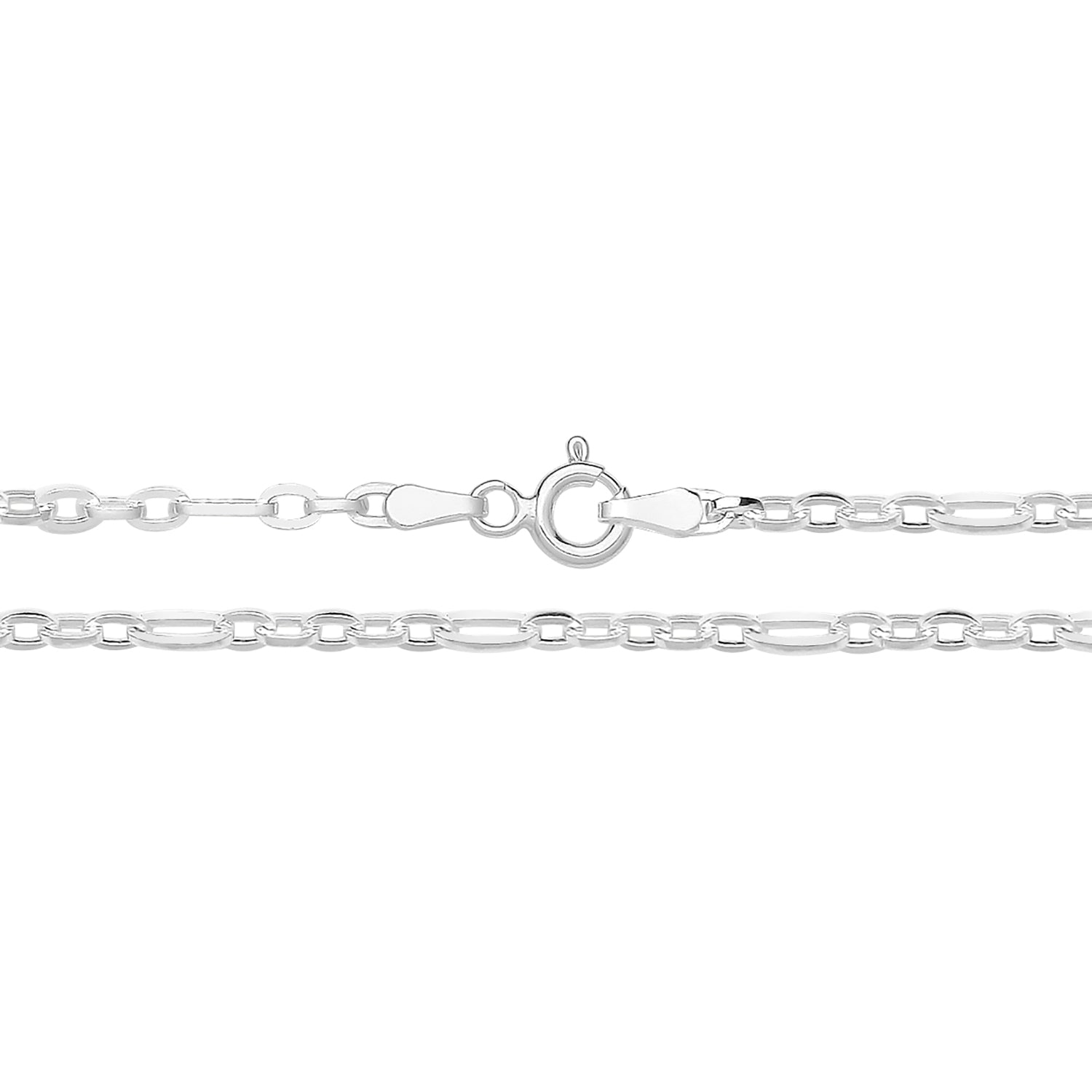 SILVER FIGARO /PAPER CLIP CHAIN