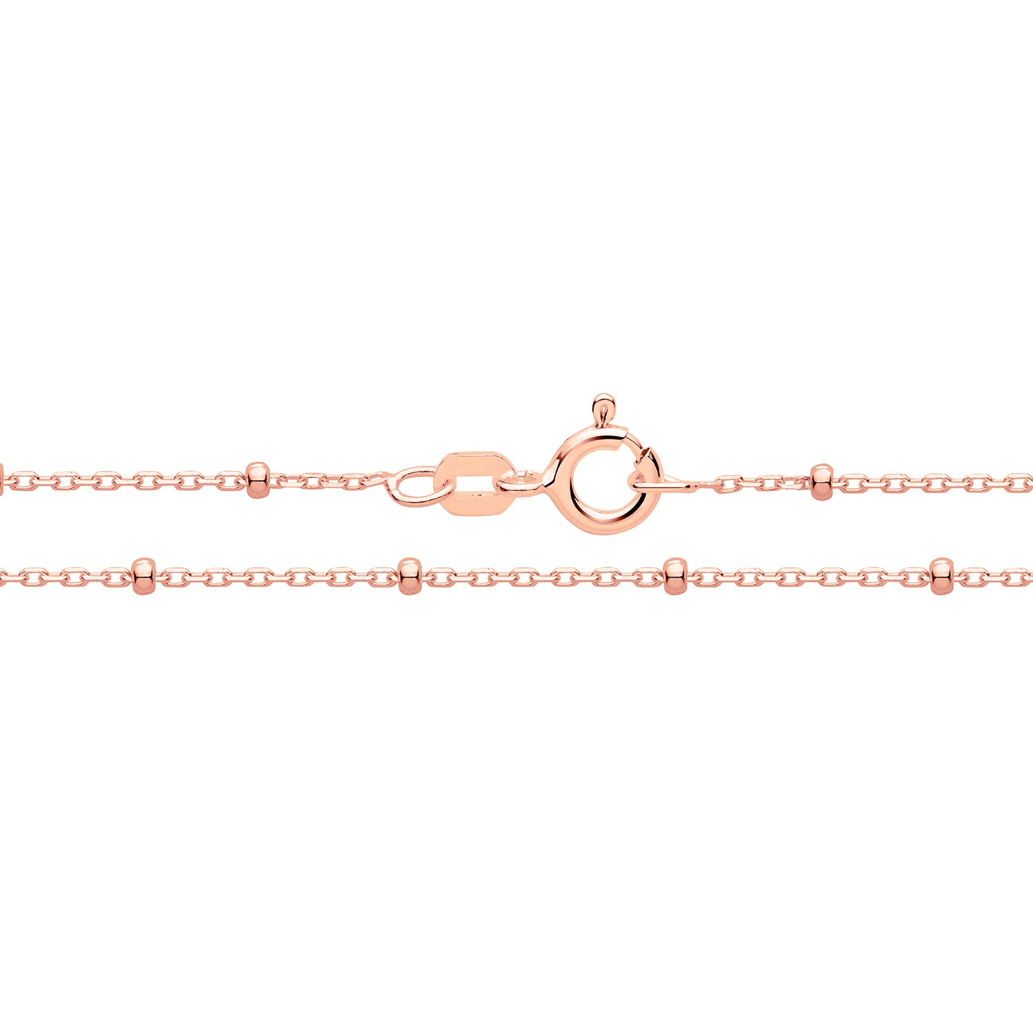 SILVER ROSEGOLD/PLATED ROLO-BEAD CHAIN