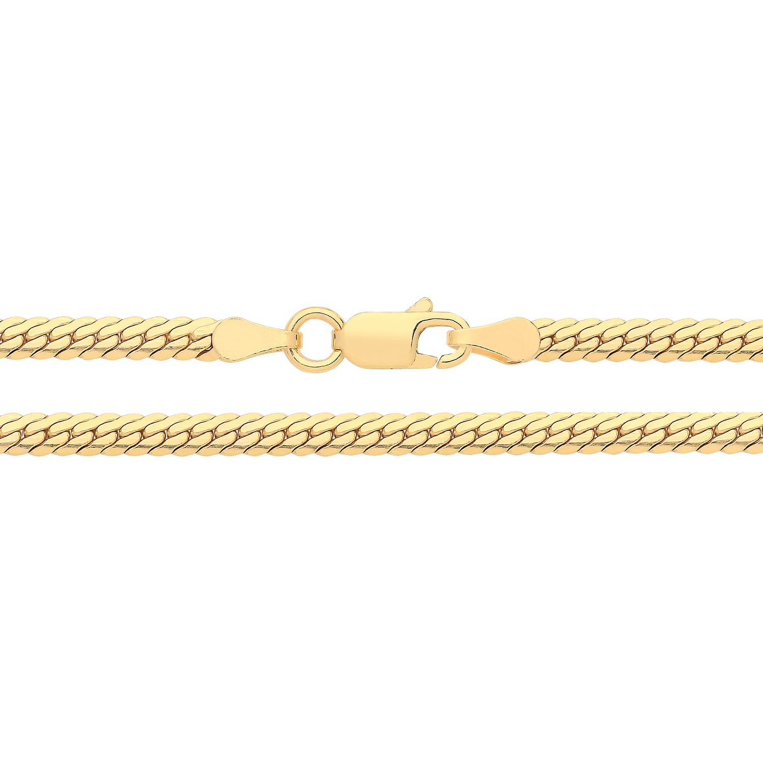 SILVER GOLD PLATED D SHAPE SNAKE