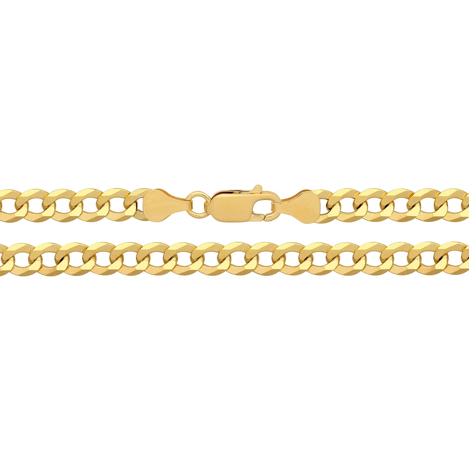 SILVER GOLD PLATED FLAT CURB
