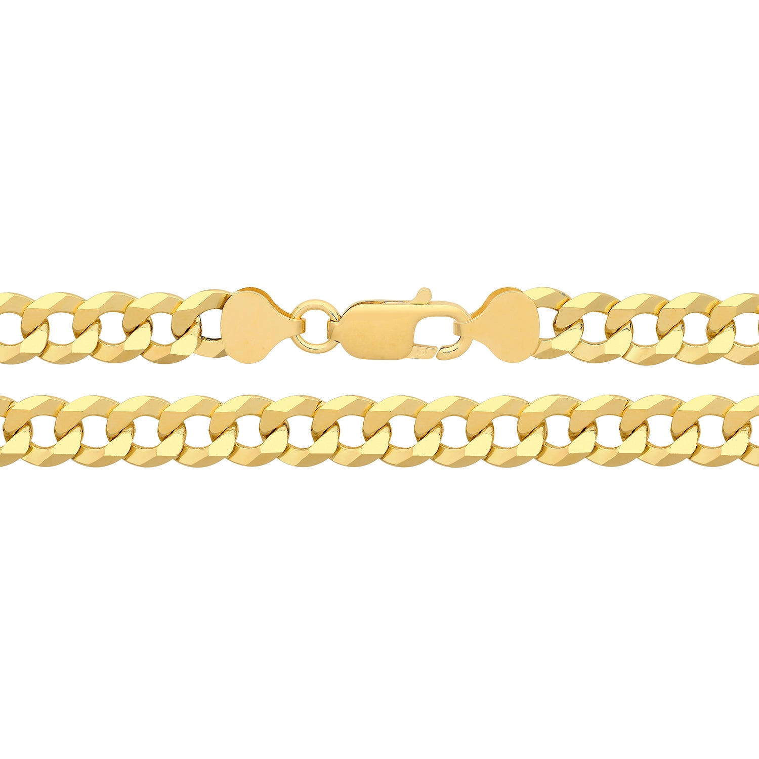 SILVER GOLD PLATED FLAT CURB