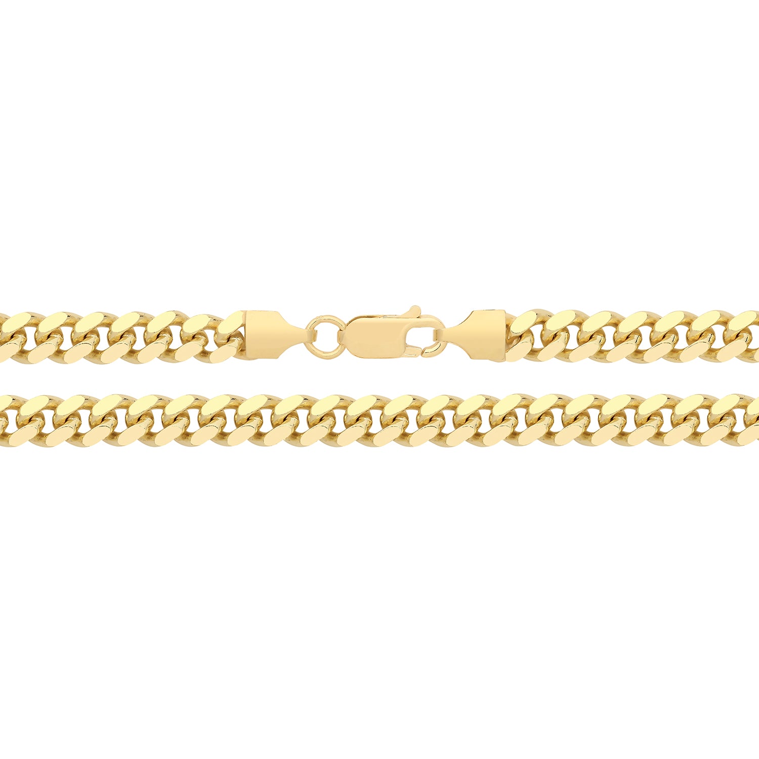 SILVER GOLD PLATED MIAMI BOMBE CURB