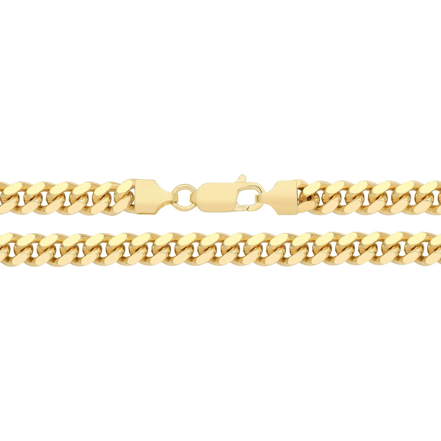 SILVER GOLD PLATED MIAMI BOMBE CURB