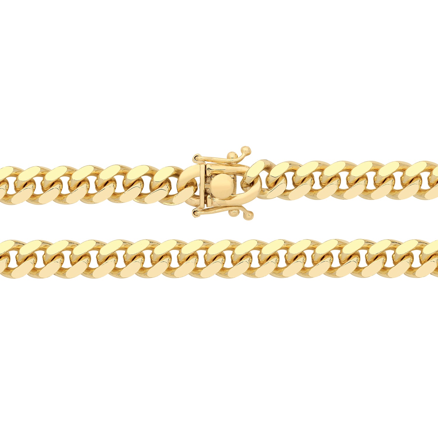 SILVER GOLD PLATED MIAMI BOMBE CURB