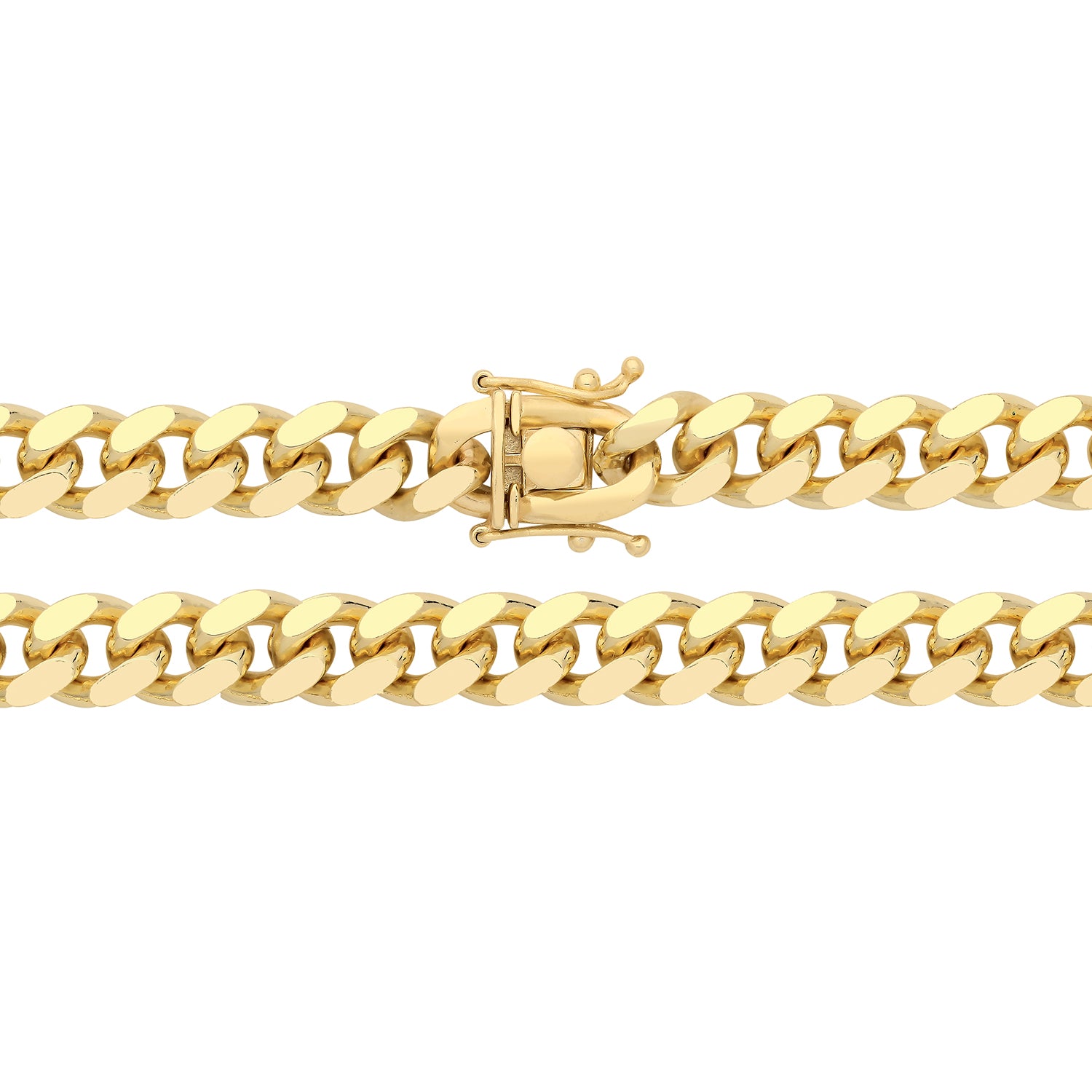 SILVER GOLD PLATED MIAMI BOMBE CURB