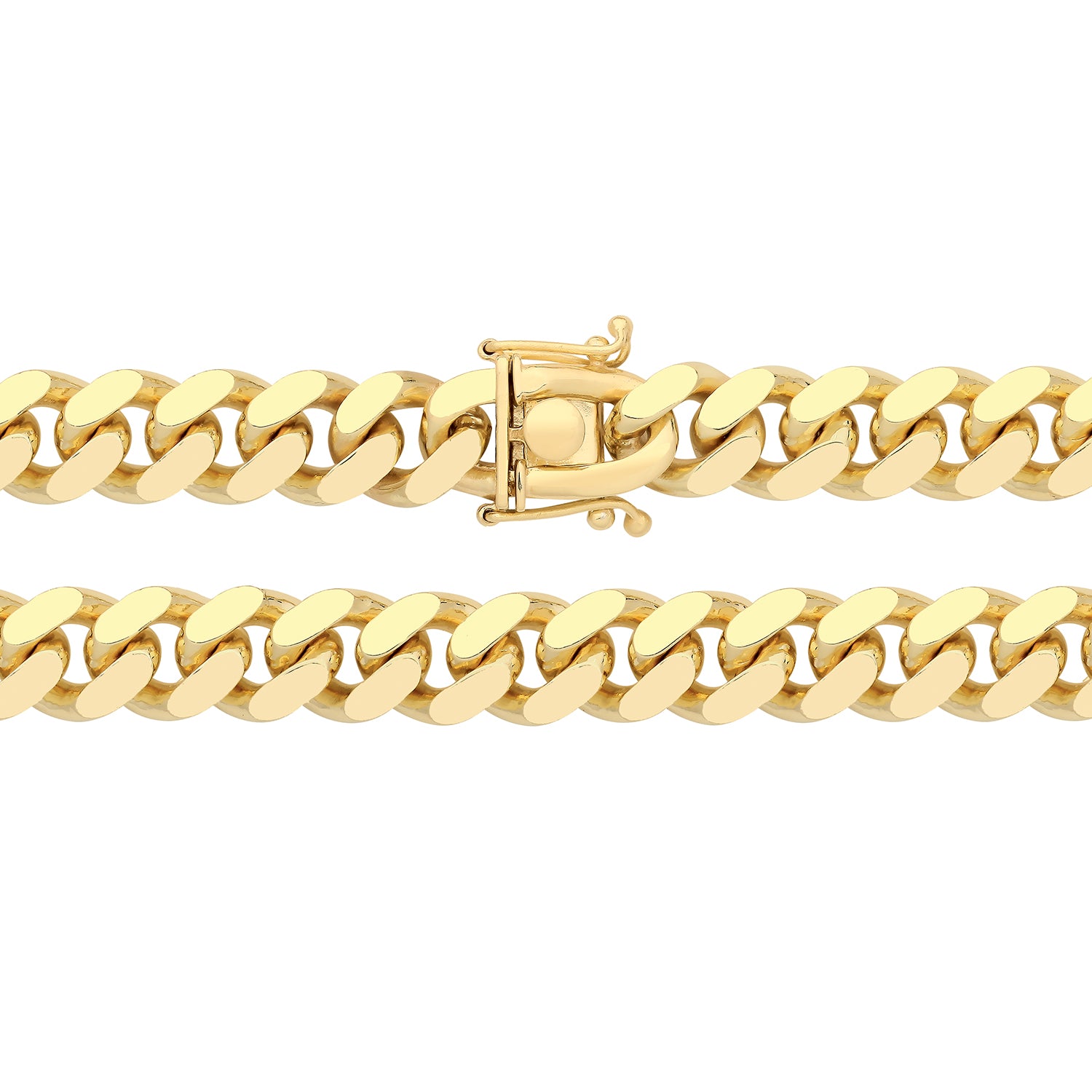 SILVER GOLD PLATED MIAMI BOMBE CURB