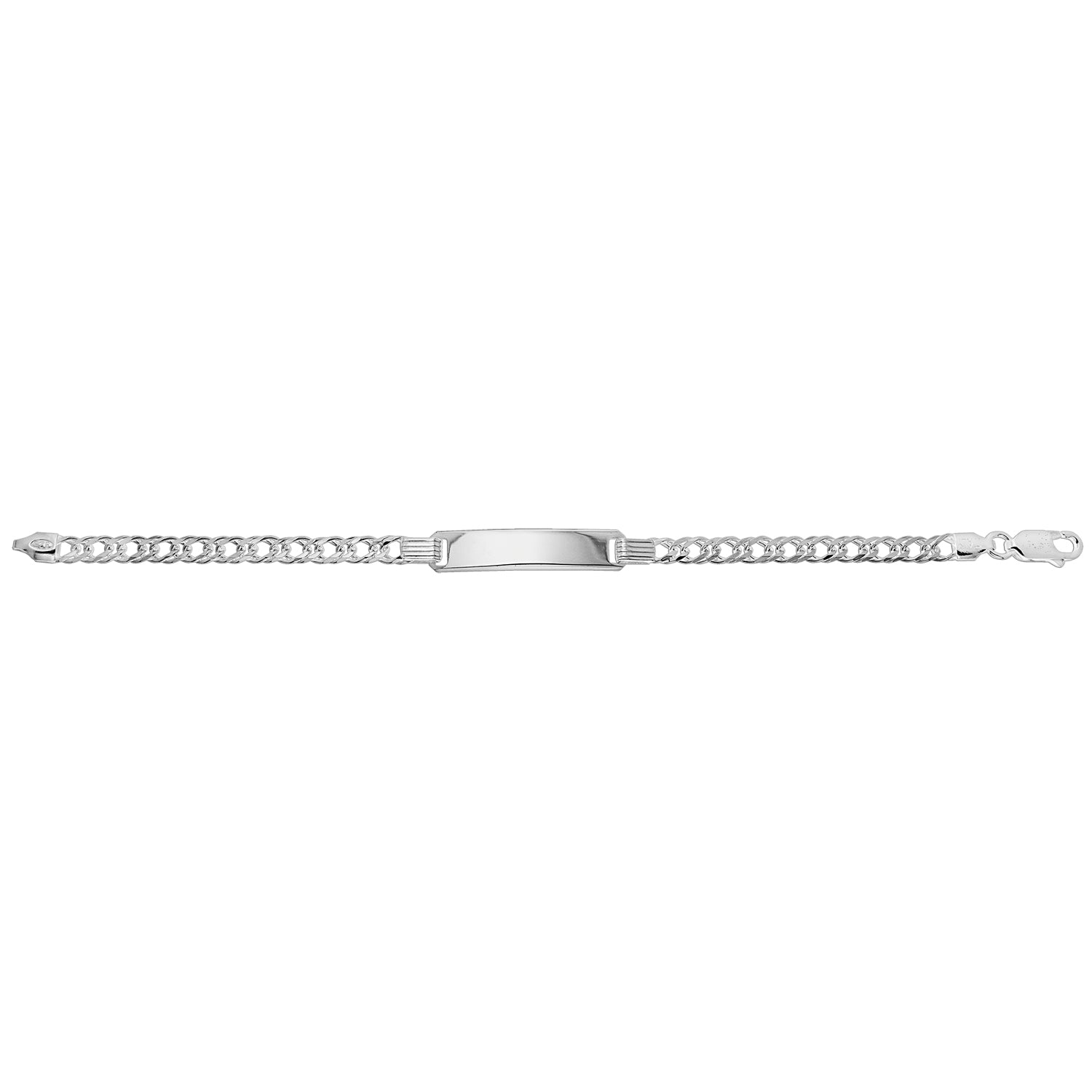 SILVER BABIES' DOUBLE CURB ID BRACELET