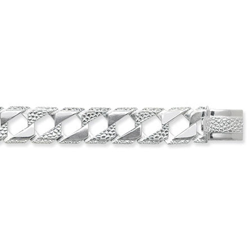 SILVER GENTS' CAST BRACELET