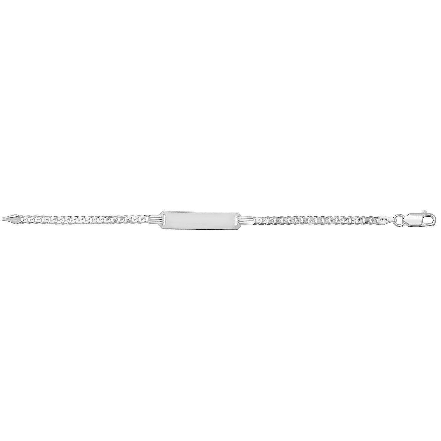SILVER BABIES' CURB ID BRACELET