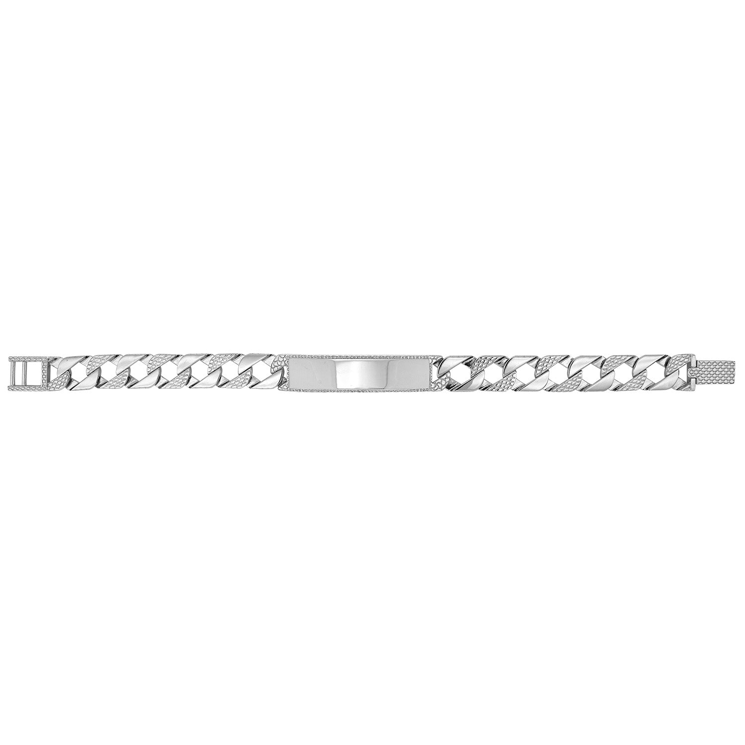 SILVER GENTS' CAST ID BRACELET