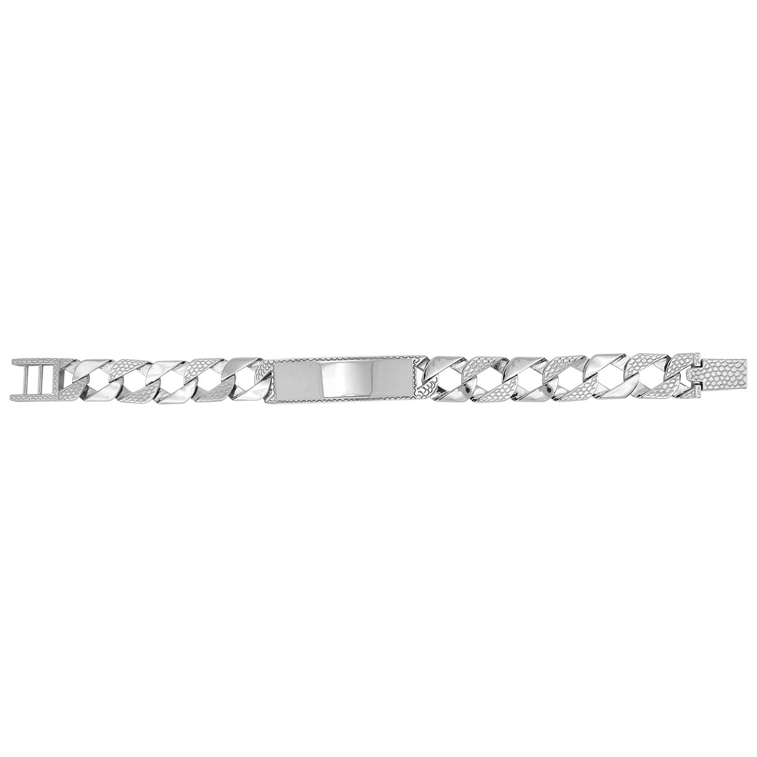 SILVER GENTS' CAST ID BRACELET