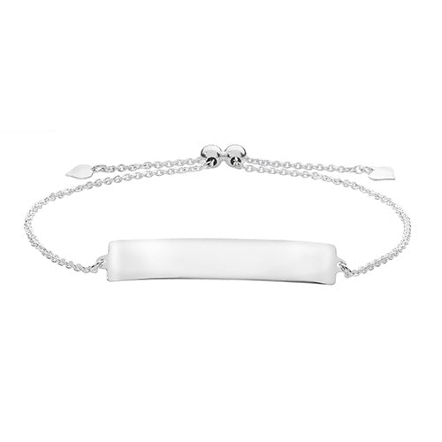 SILVER ID PULL STYLE BRACELET