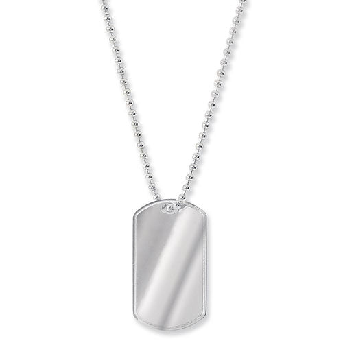 SILVER DOG TAG ARMY STYLE NECKLET