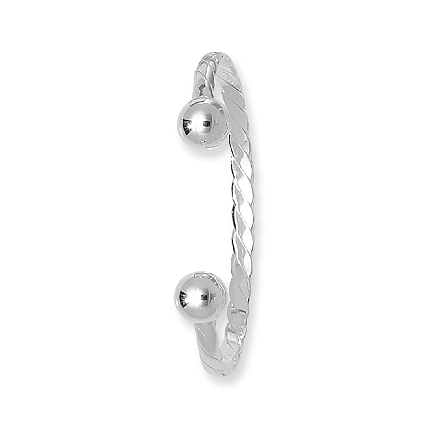 SILVER BABIES' TWISTED TORC BANGLE