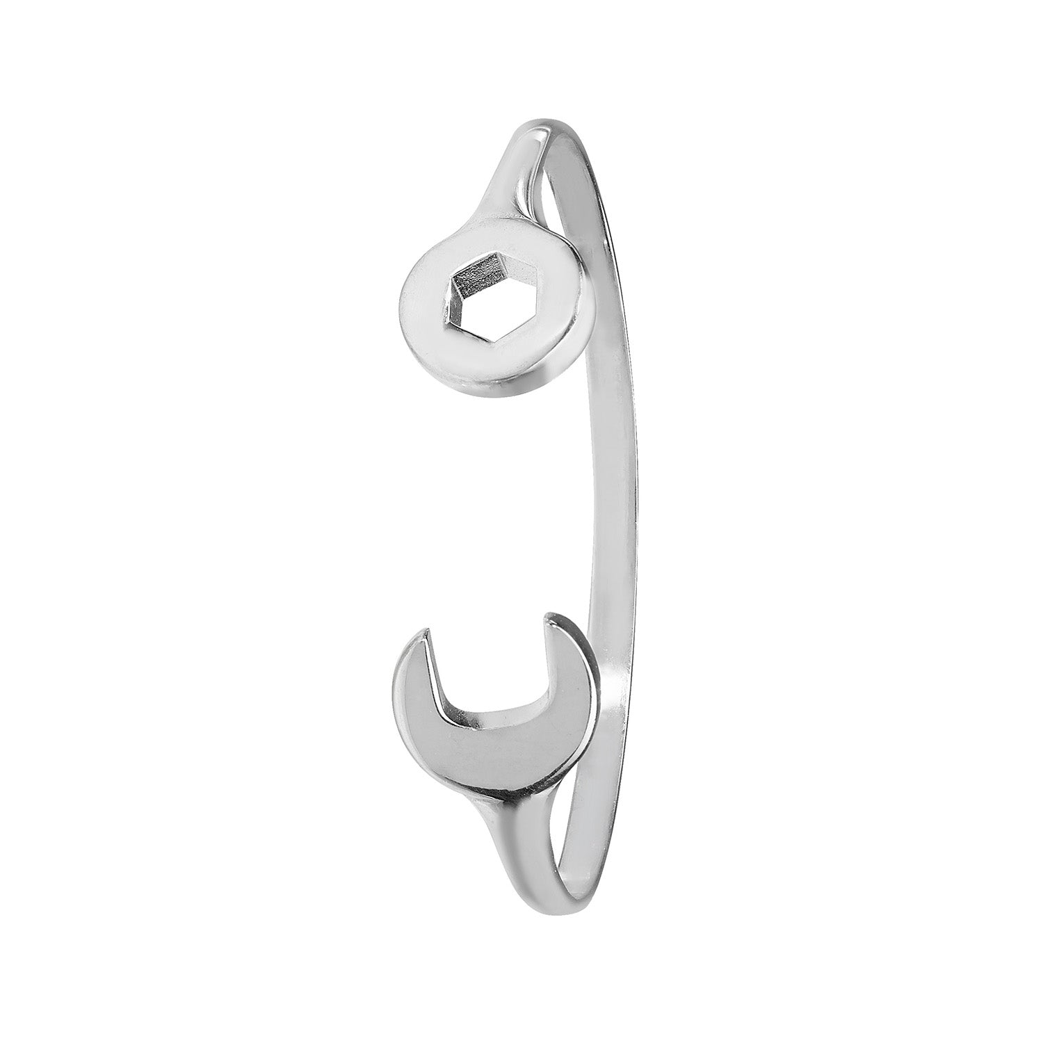 SILVER BABIES' SPANNER BANGLE