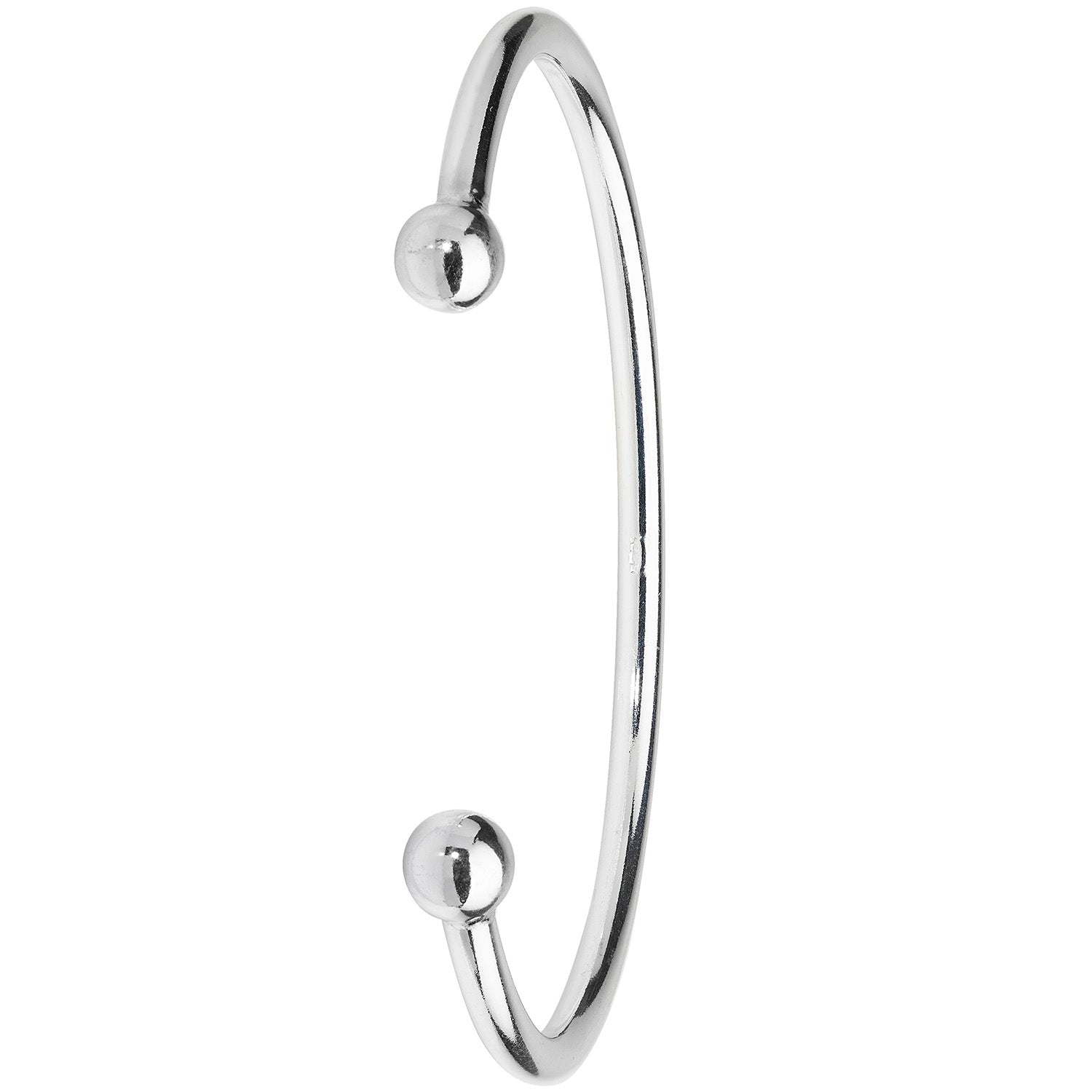 SILVER GENTS' TORC BANGLE