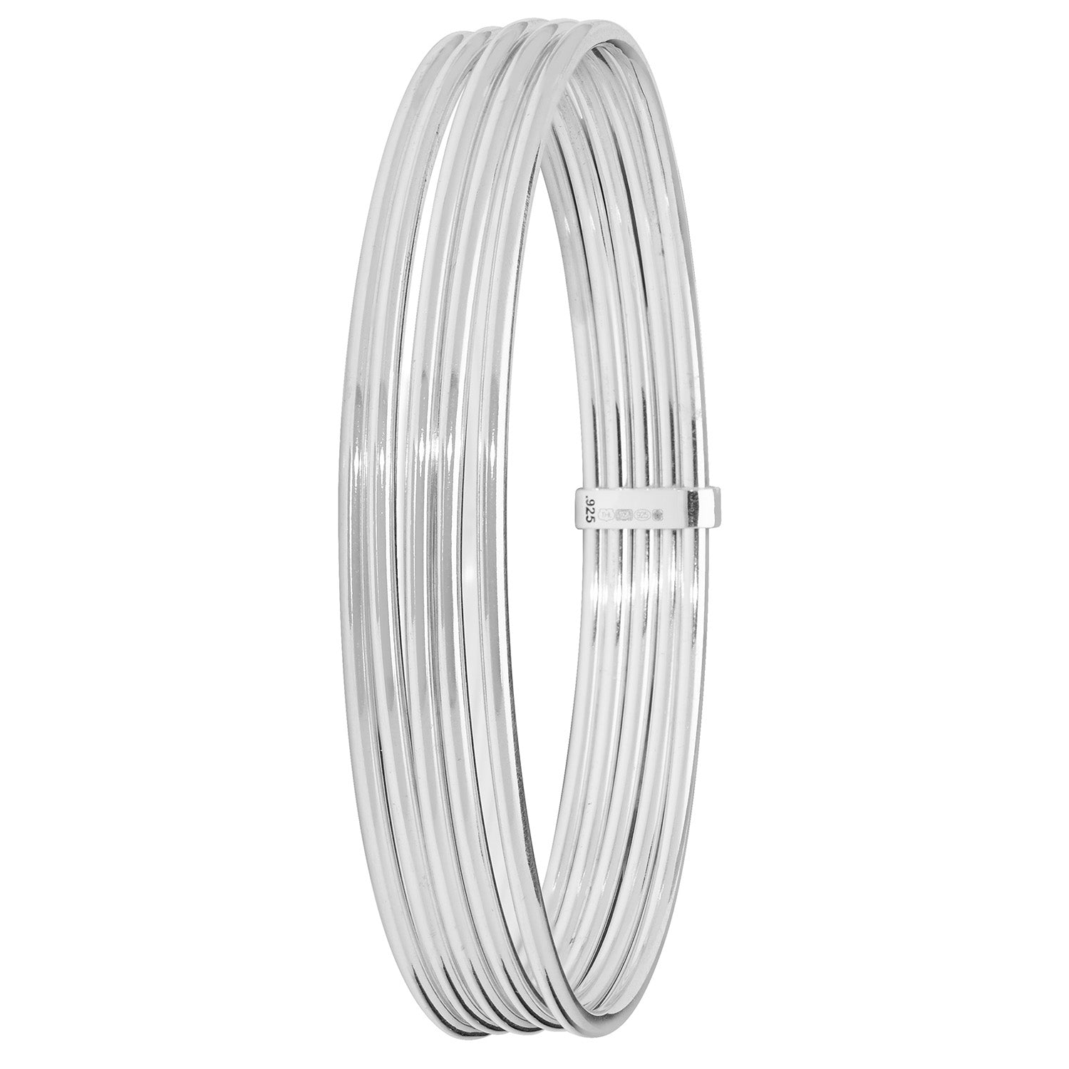 SILVER MULTI LAYER CUFF BANGLE
