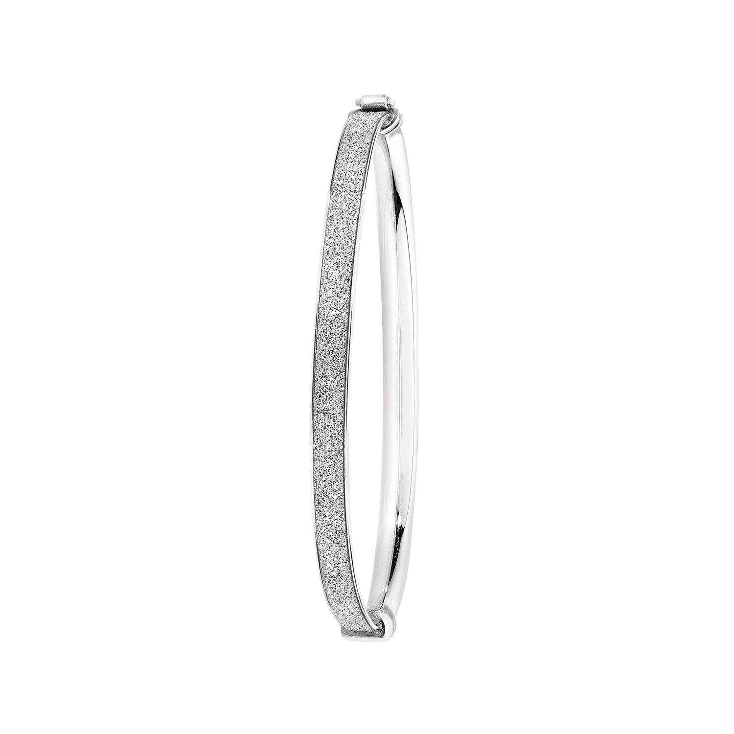 SILVER BABIES' MOONDUST HINGED BANGLE