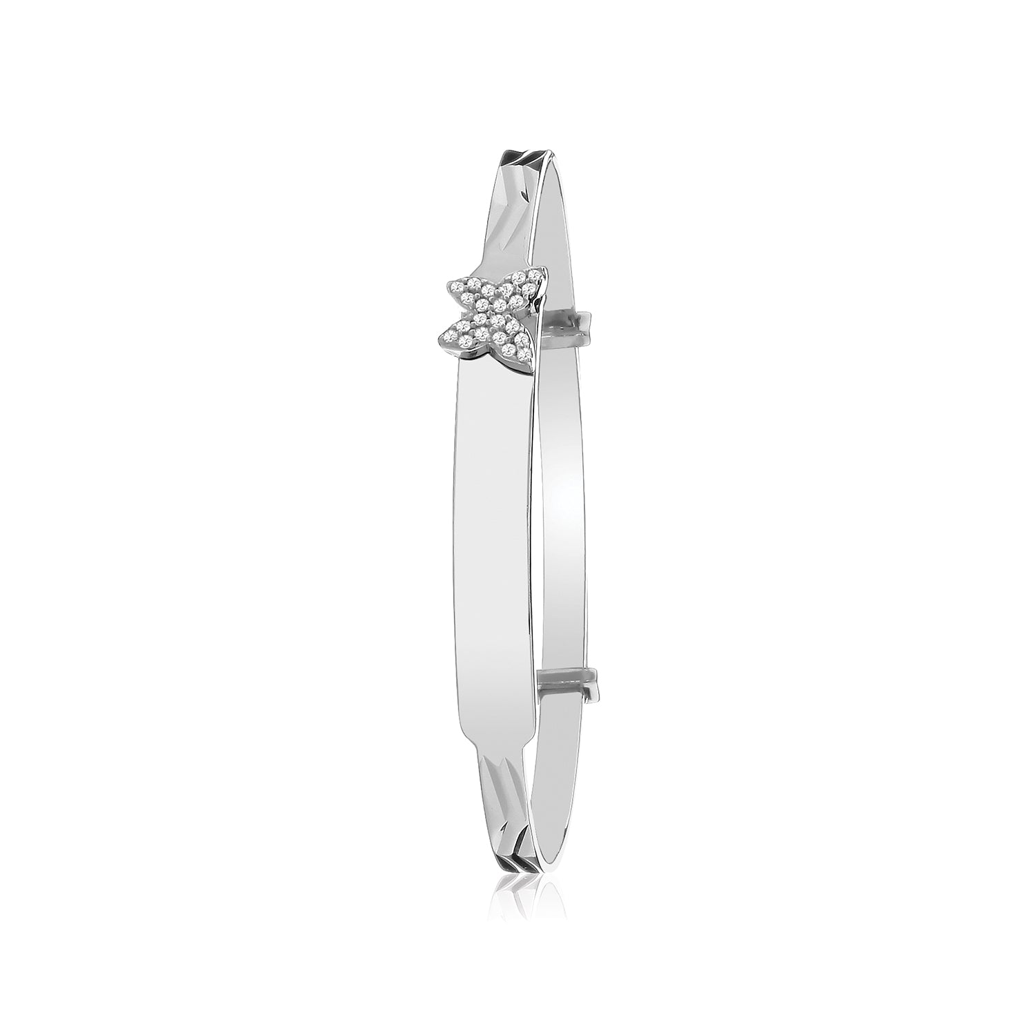SILVER BUTTERFLY BABY BANGLE