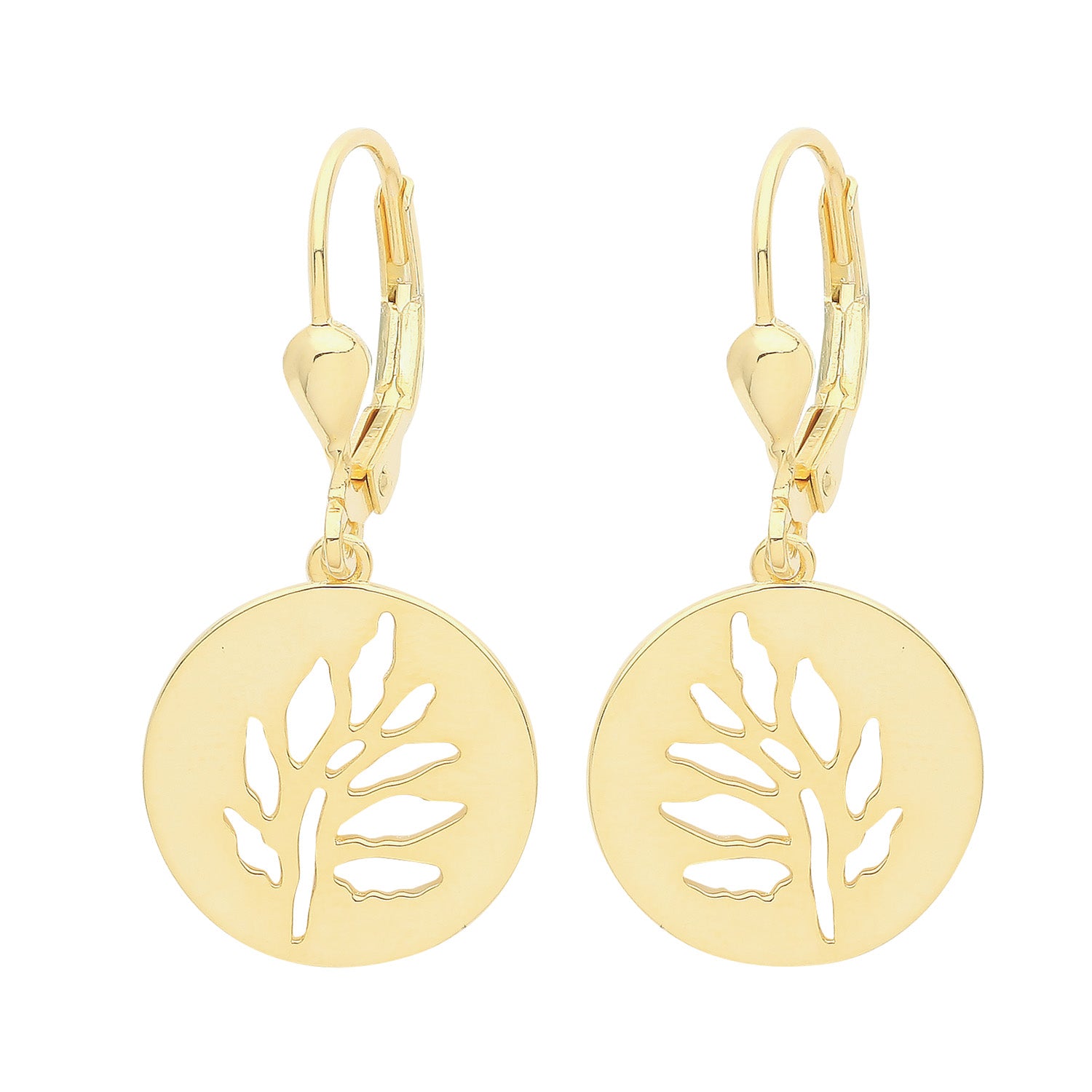 SILVER GOLD PLATED BRANCH DROP EARRINGS