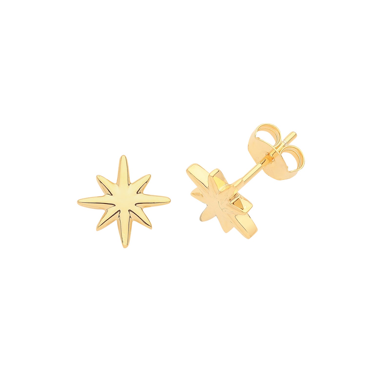 SILVER GOLD PLATED STAR STUDS
