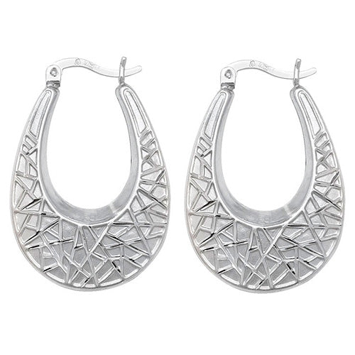 SILVER CREOLE EARRINGS