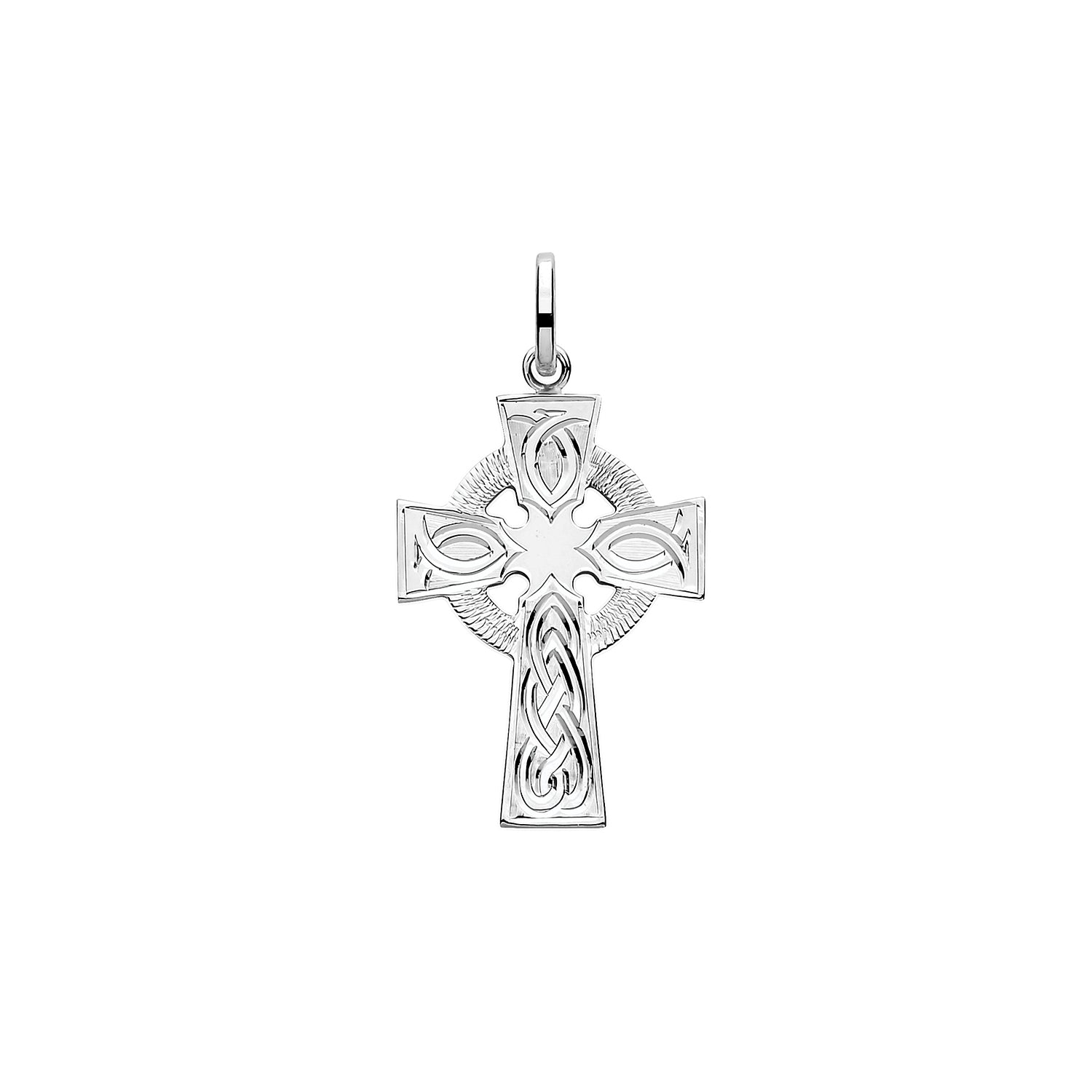 SILVER SOLID CROSS H ENGRAVED