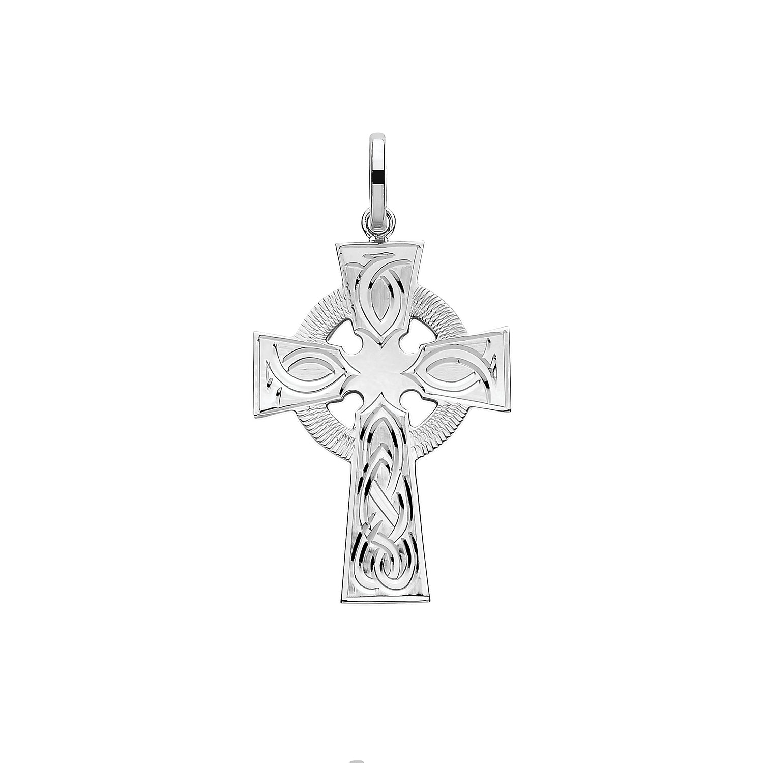 SILVER SOLID CROSS H ENGRAVED