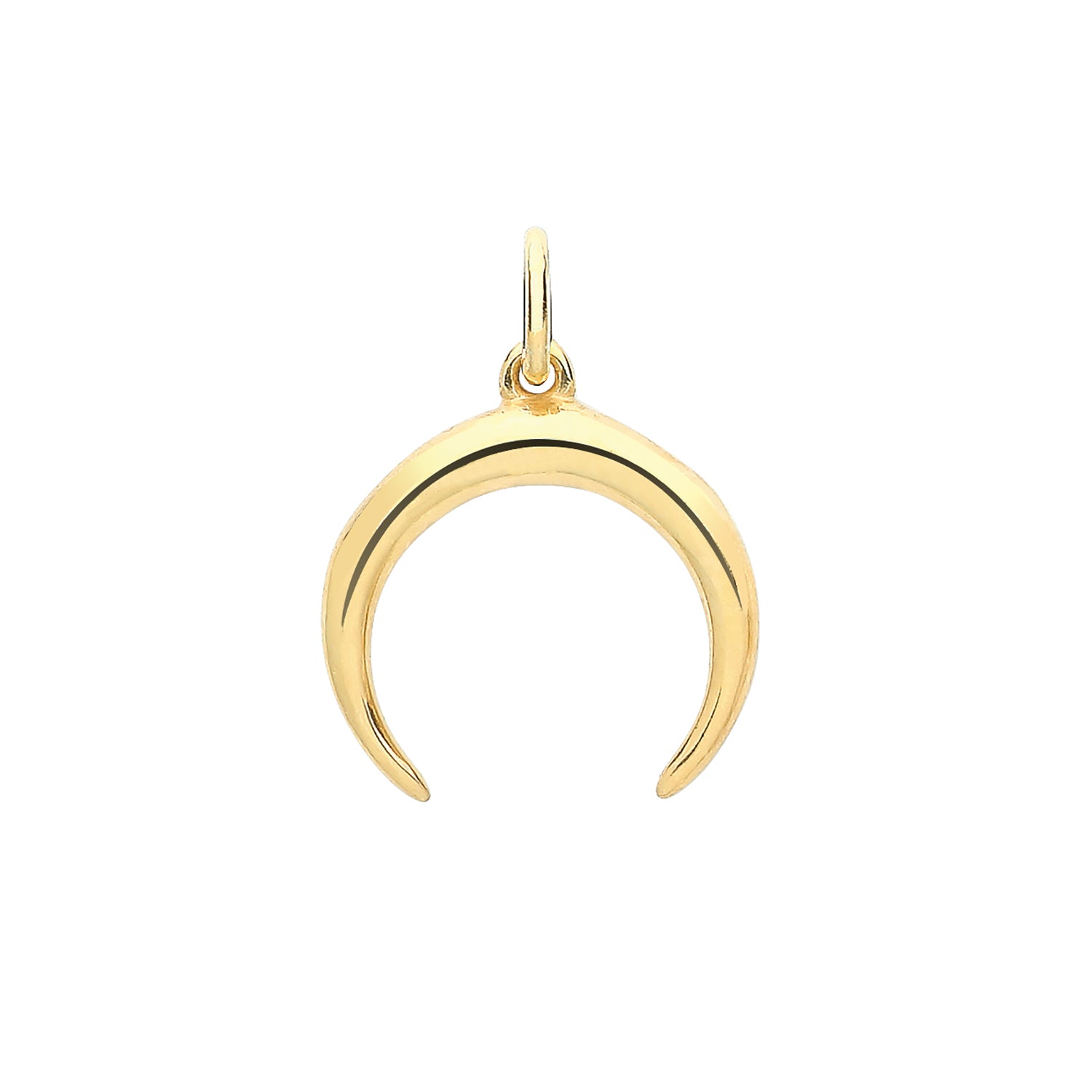 SILVER GOLD PLATED CRESCENT MOON PENDANT
