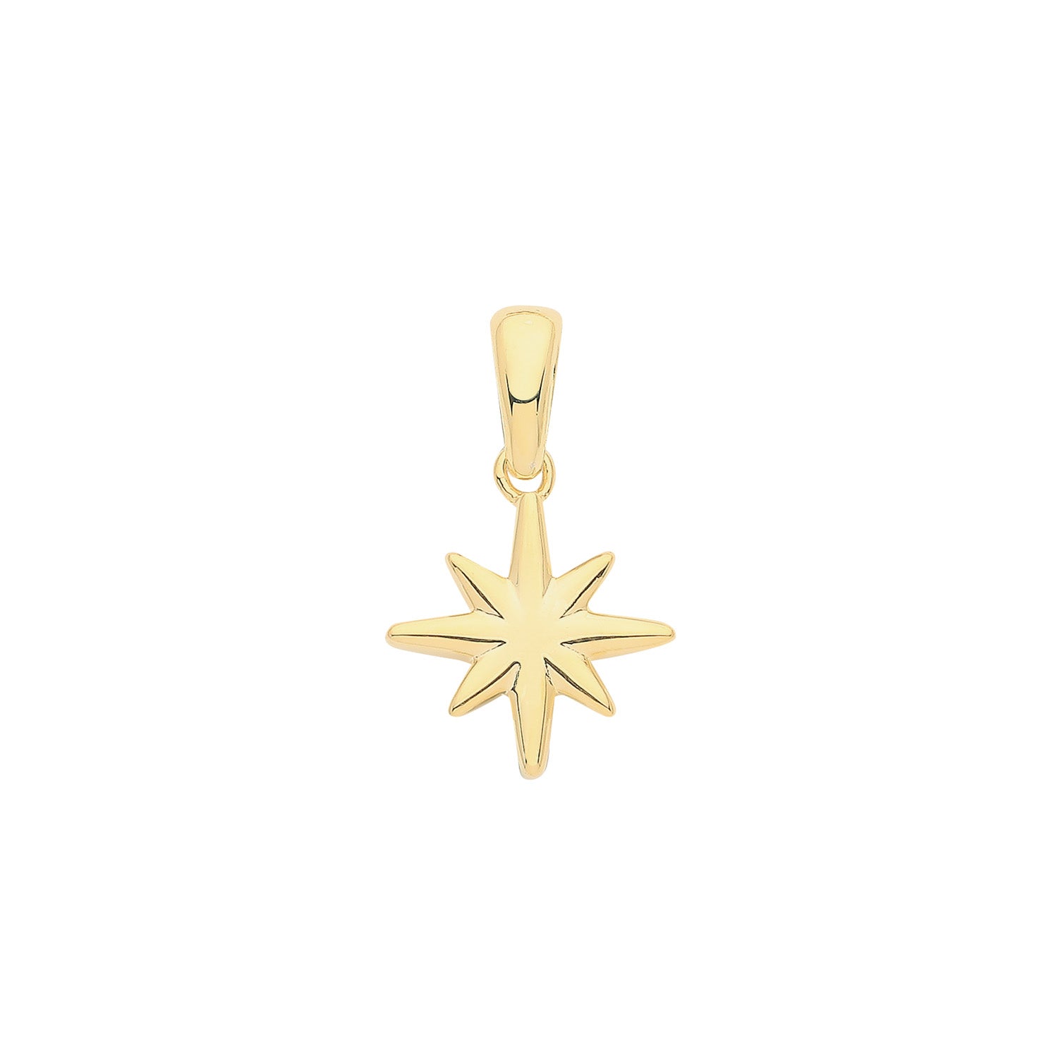 SILVER YELLOW GOLD PLATED STAR PENDANT