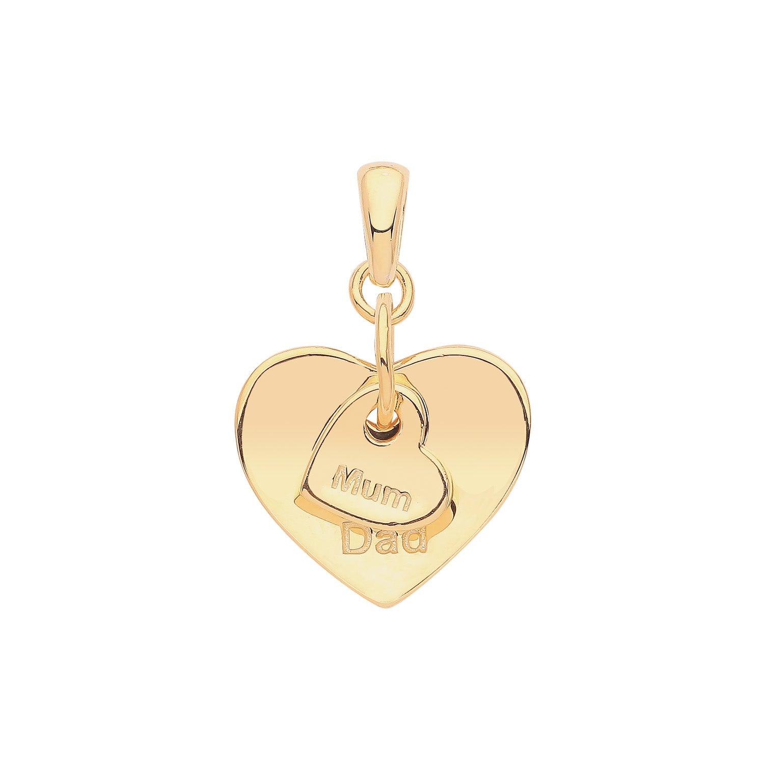 SILVER YELLOW GOLD PLATED MUM & DAD PENDANT