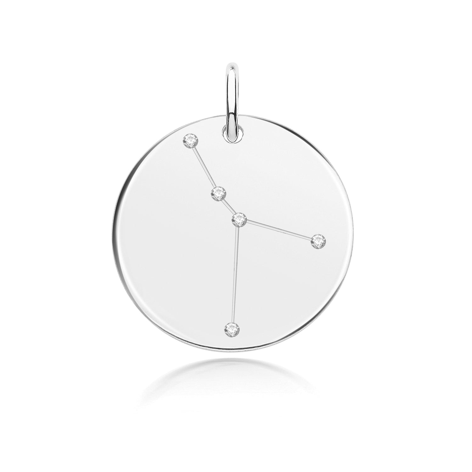 SILVER RHODIUM ZODIAC CONSTELLATION CANCER