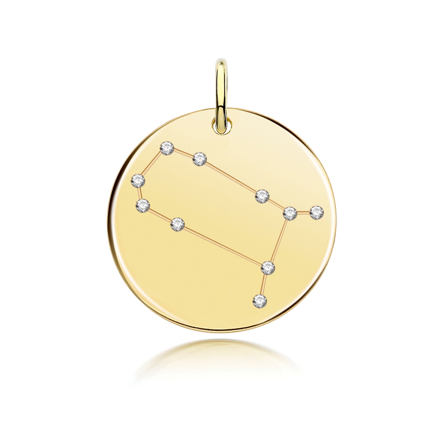 SILVER GOLD PLATED ZODIAC CONSTELLATION GEMINI