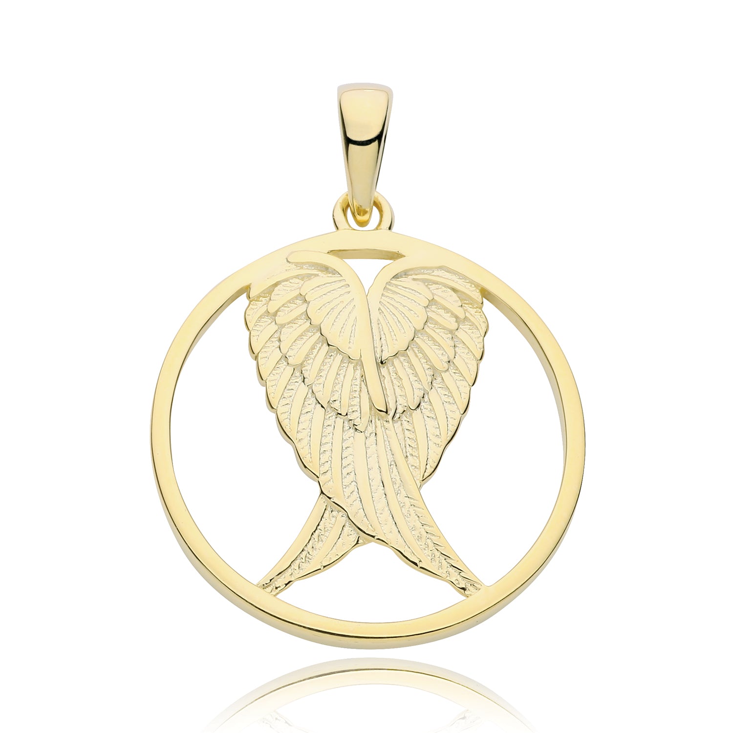SILVER YELLOW GOLD PLATED WINGS PENDANT