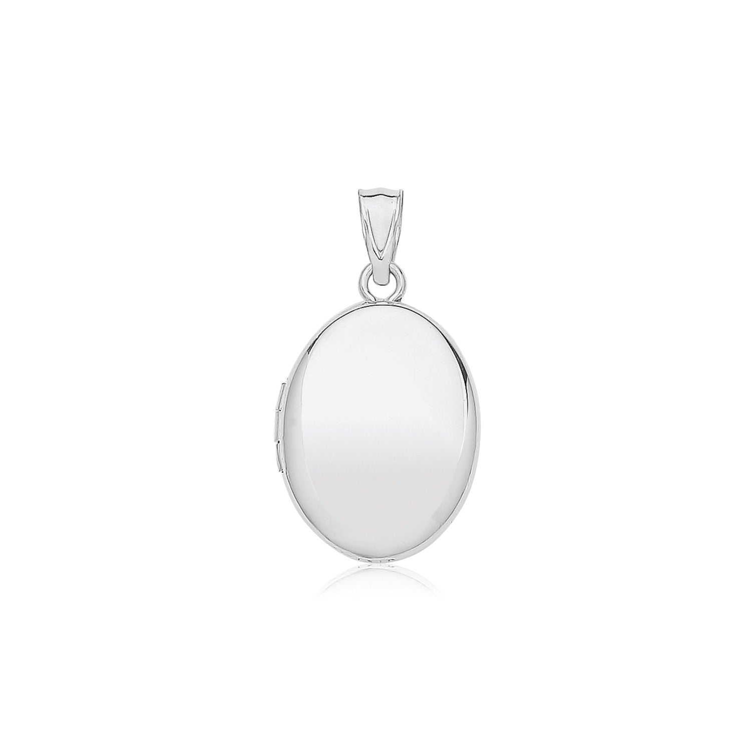 SILVER PLAIN SMALL OVAL LOCKET
