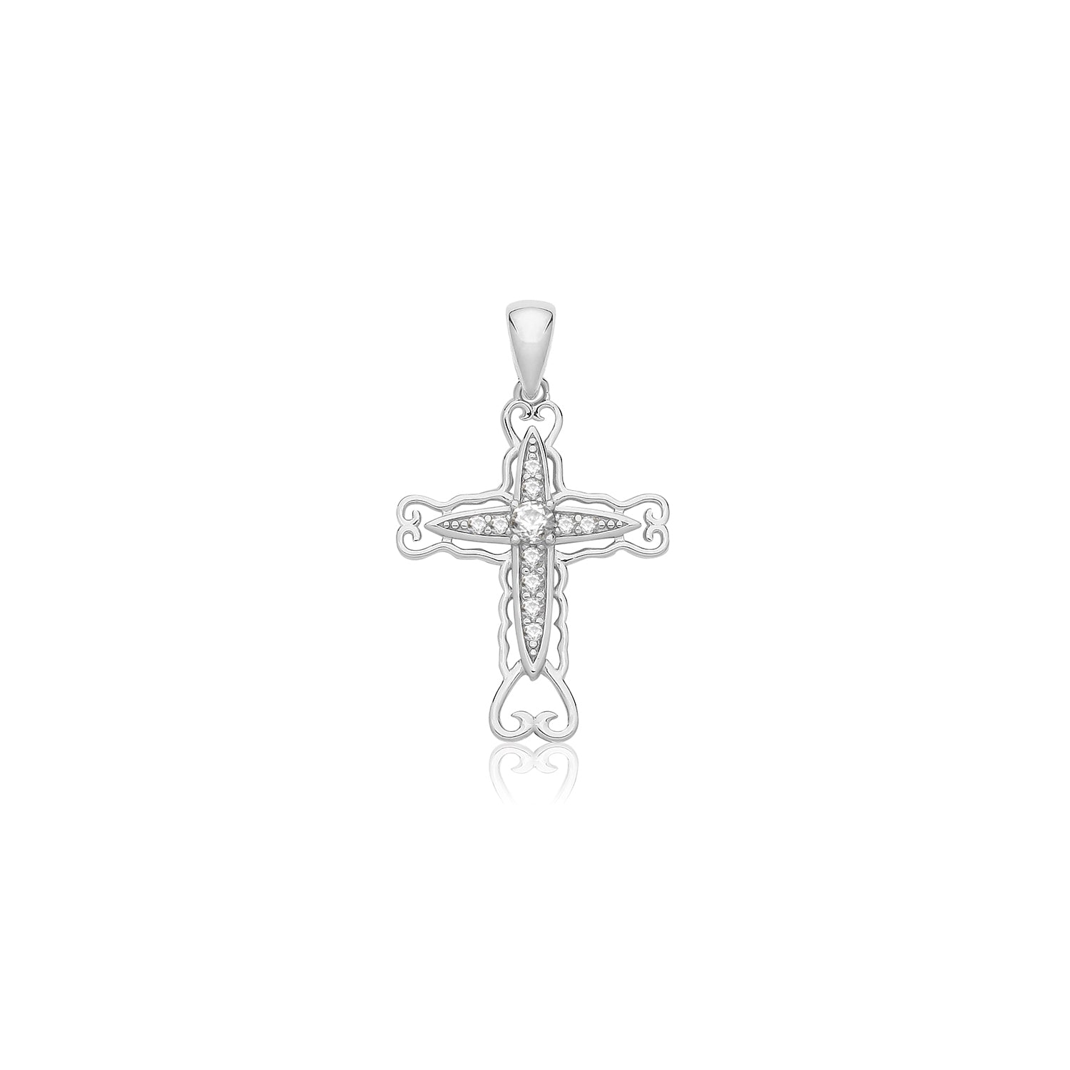 SILVER CZ CROSS