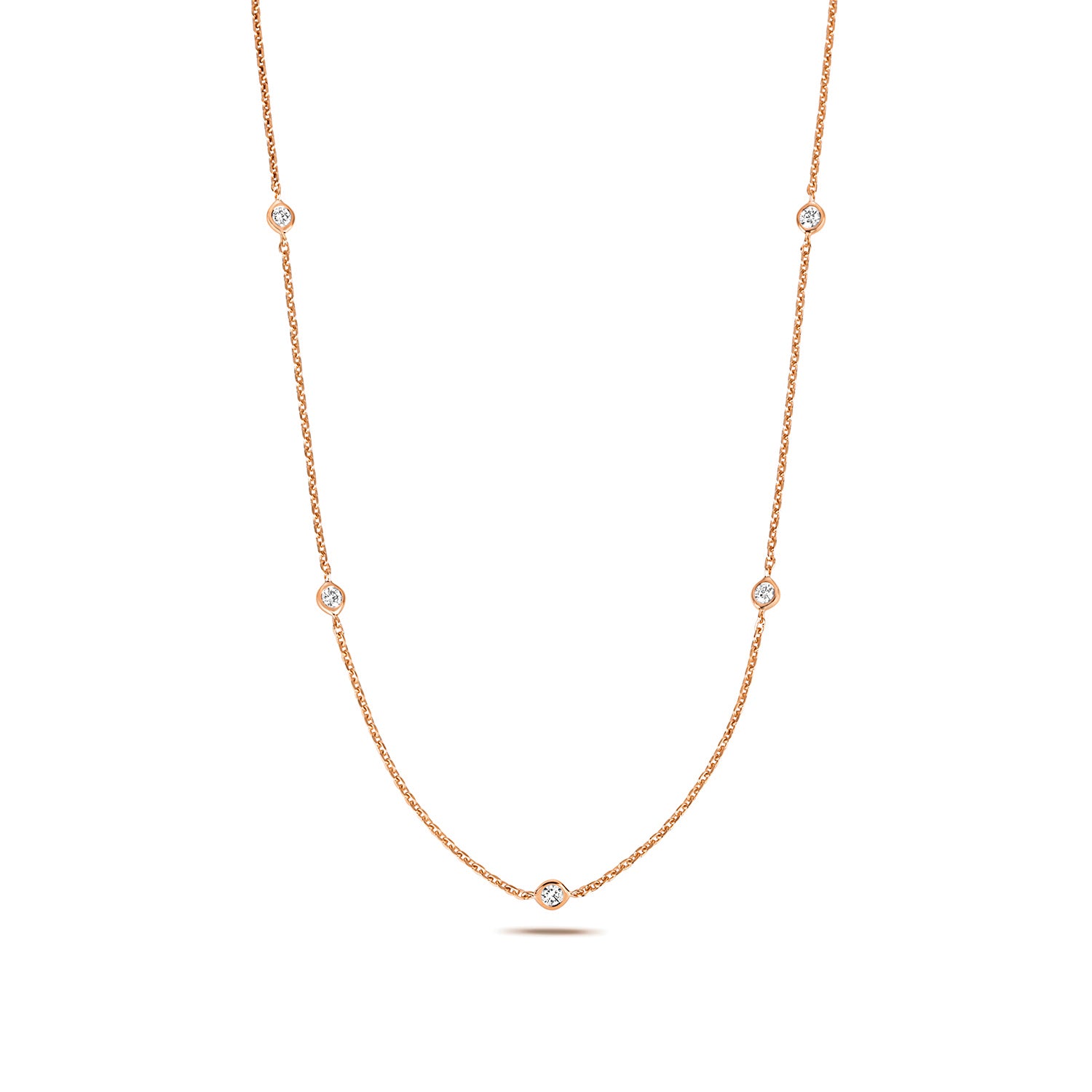DIAMOND RUBOVER NECKLACE IN 18CT ROSE GOLD