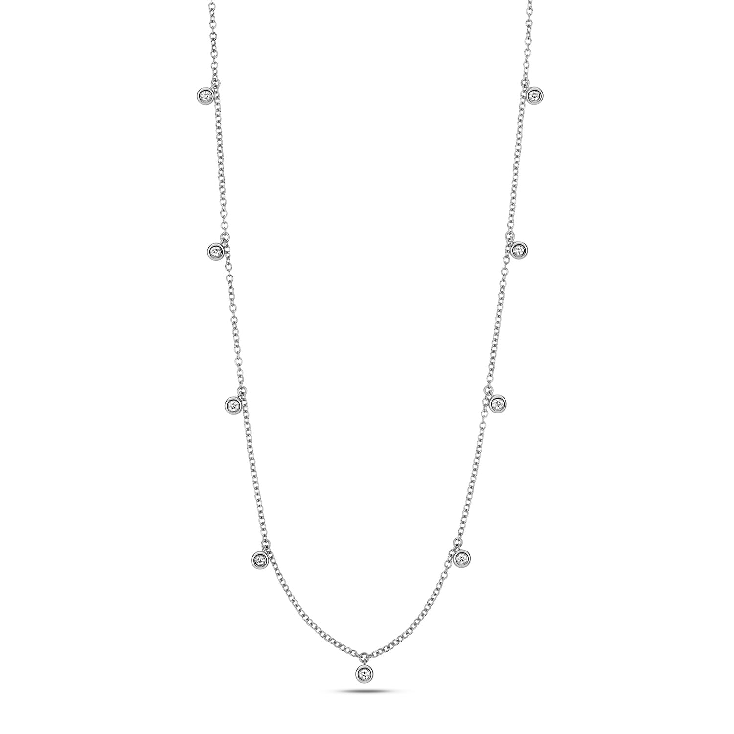 DIAMOND RUBOVER NECKLACE IN 18CT WHITE GOLD