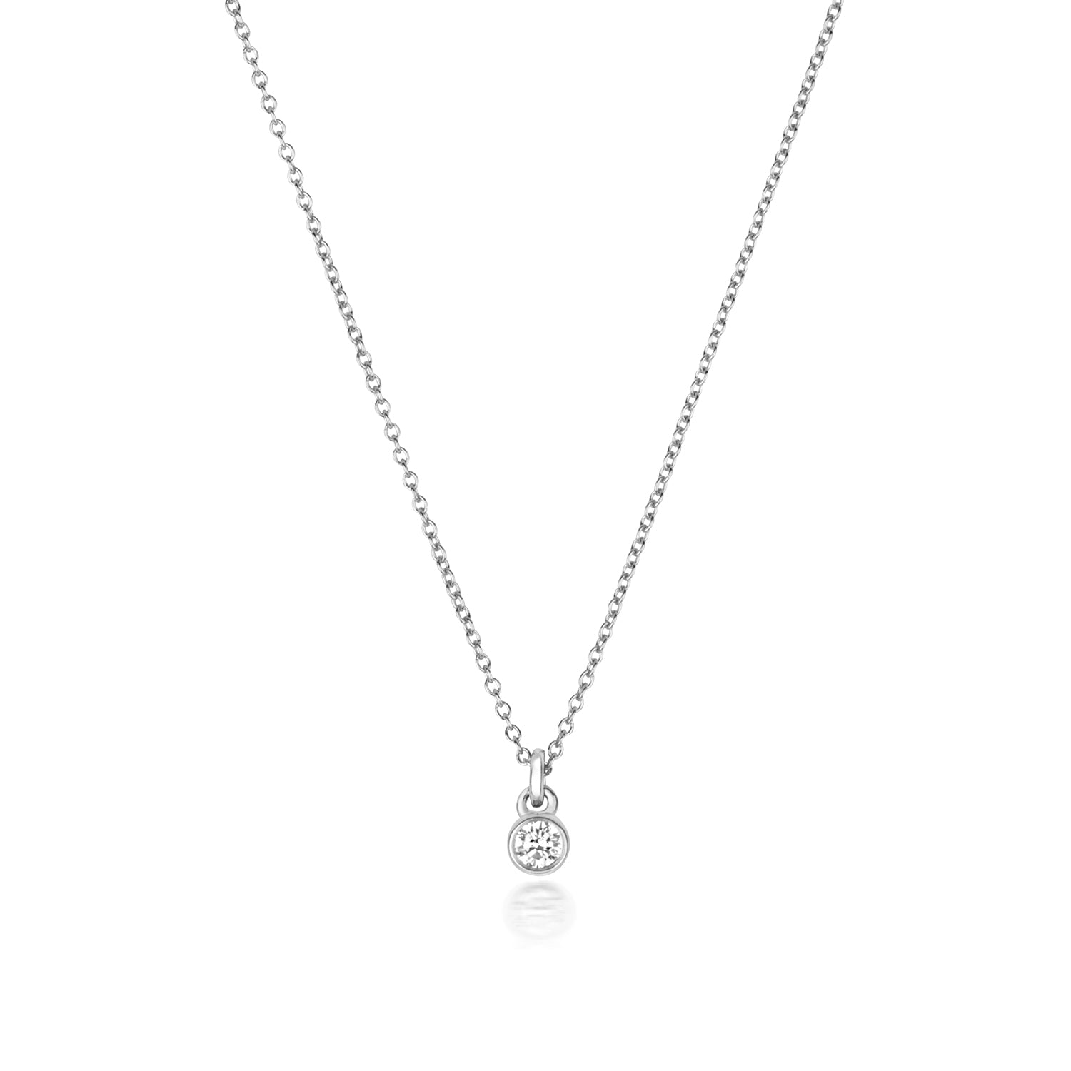 DIAMOND RUBOVER NECKLACE IN 18CT WHITE GOLD