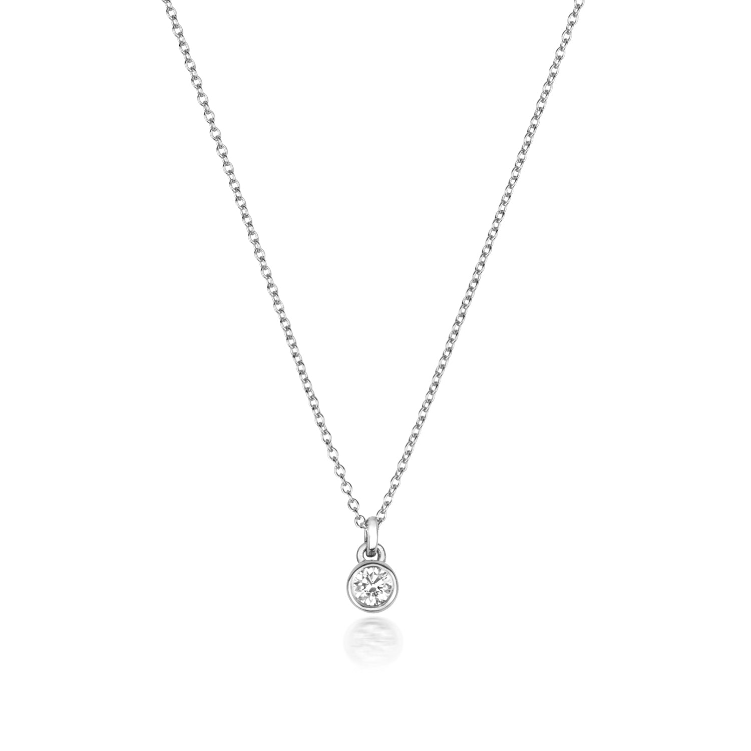 DIAMOND RUBOVER NECKLACE IN 18CT WHITE GOLD